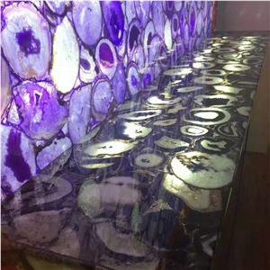 Wall Background Luxury Purple Agate Stone Slabs