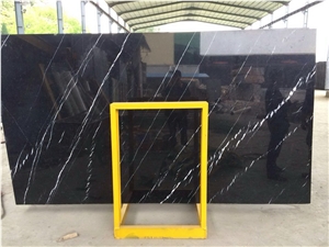 China Nero Marquina Marble Slabs & Tile