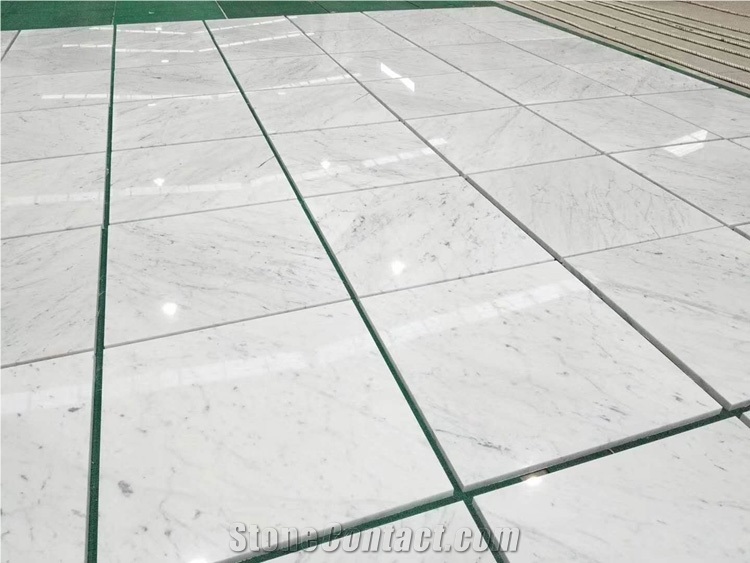 Italian Stone Floor White Statuario Venato Marble