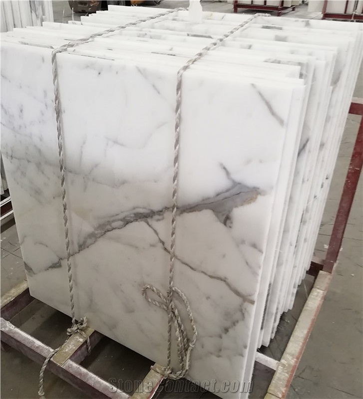 Italian Stone Tiles White Statuario Venato Marble