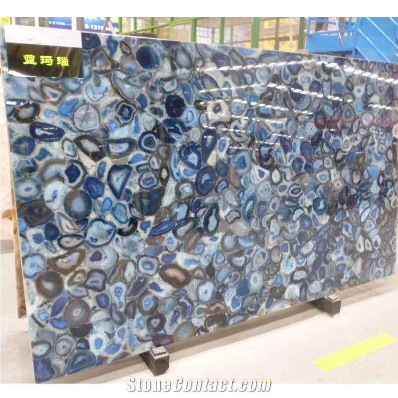 Wholesale Semi-Precious Stone Slabs Blue Agate