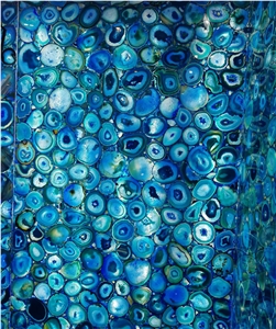 YUANDA Blue Agate Semiprecious Stone Slabs Wholesale