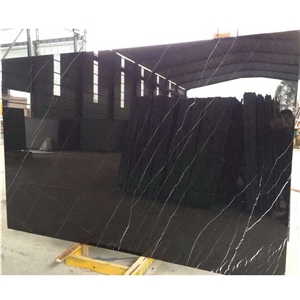 YUANDA Nero Marquina Black And White Veined Marble Slabs