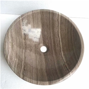 China Grey Marble Sink, Grey Wooden Marble Sink