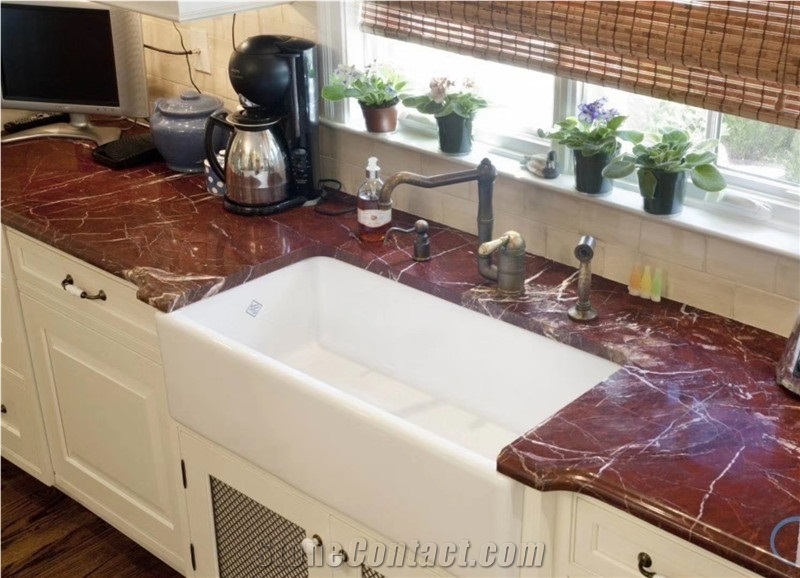 Imperial Red Marble Kitchen Island Tops