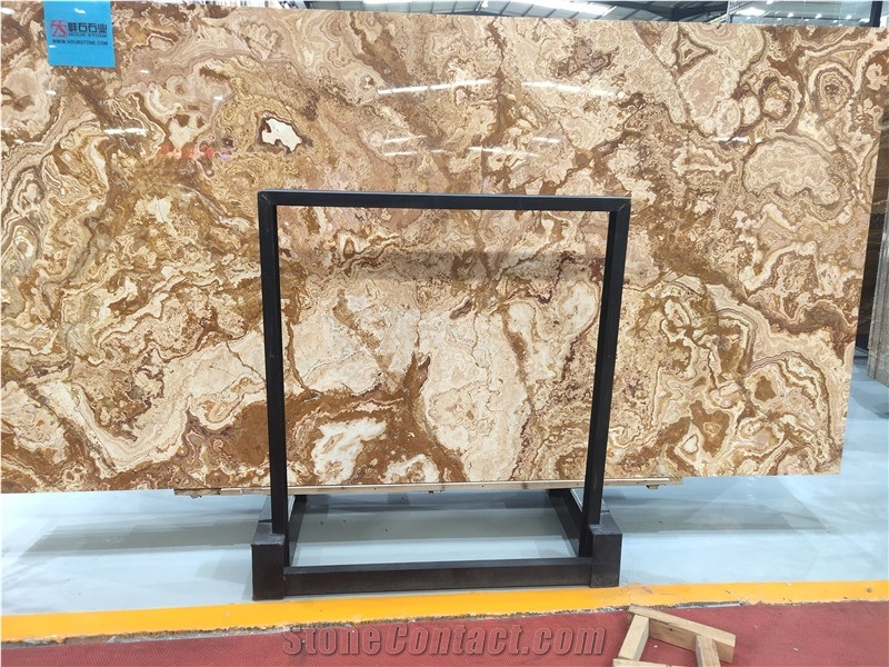 Tiger Brown Onyx Slabs for Feature Wall