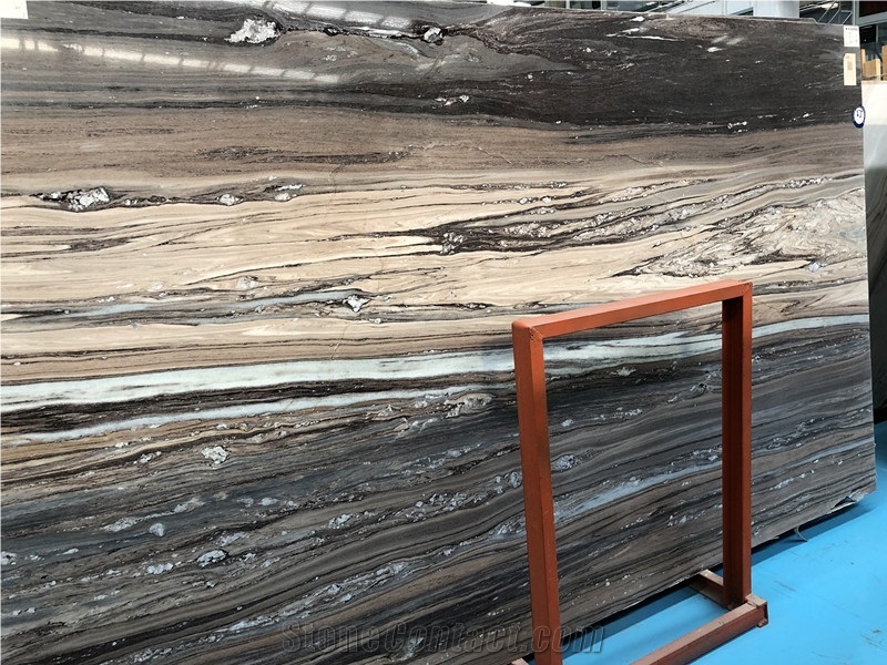 Itakly Blue Sand Marble Straight Line Slabs