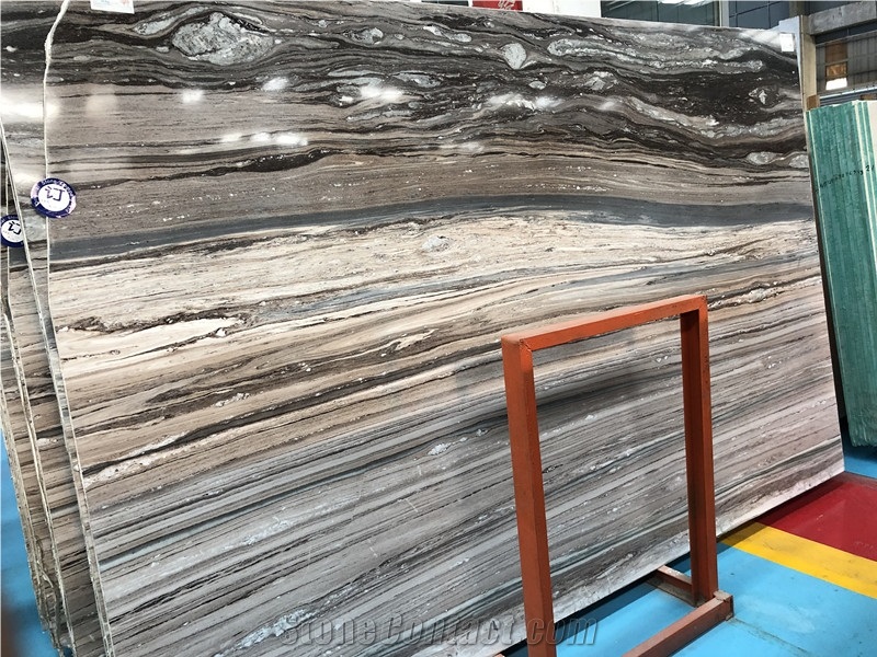 Itakly Blue Sand Marble Straight Line Slabs