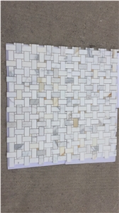 Italy Calacatta Gold Marble Shaped Mosaic Tiles