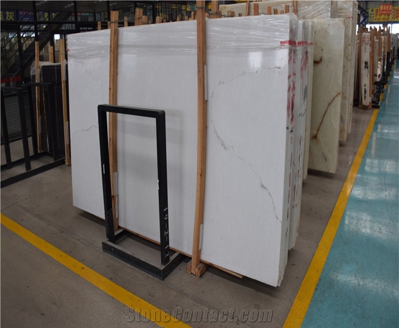 Vietnam Crystal White Marble Wall Cladding Slabs