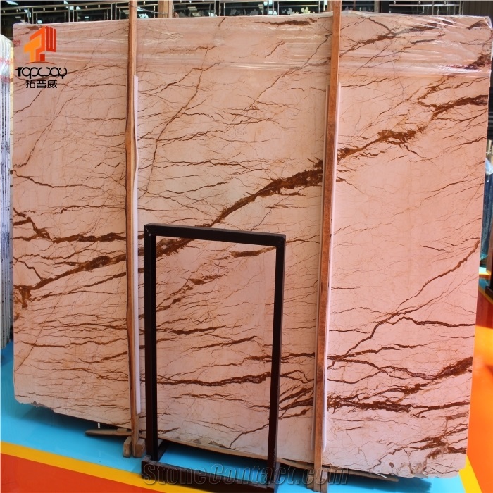 Beige Natural Stone Rain Forest Brown Marble Slabs