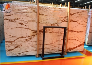 Beige Natural Stone Rain Forest Brown Marble Slabs