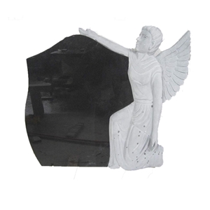 American Style Black Granite Angel Headstone