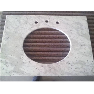 Andromeda White Granite Solid Surface Vanity Top
