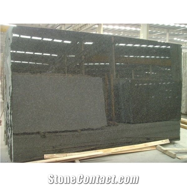 Angola Black Granite Slabs Tiles for Wall Covering