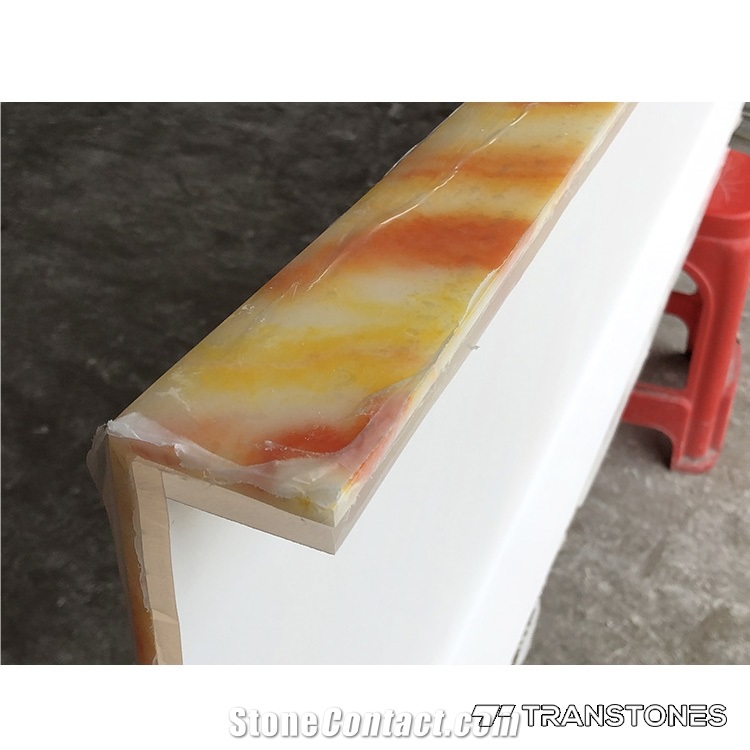 Artificial Stone White Alabaster Acrylic Table Top