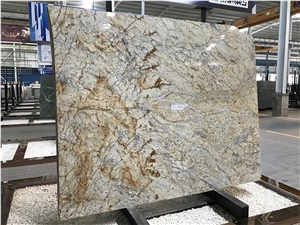 Bahamas Gold Grey Marble Slabs for Hotel Project