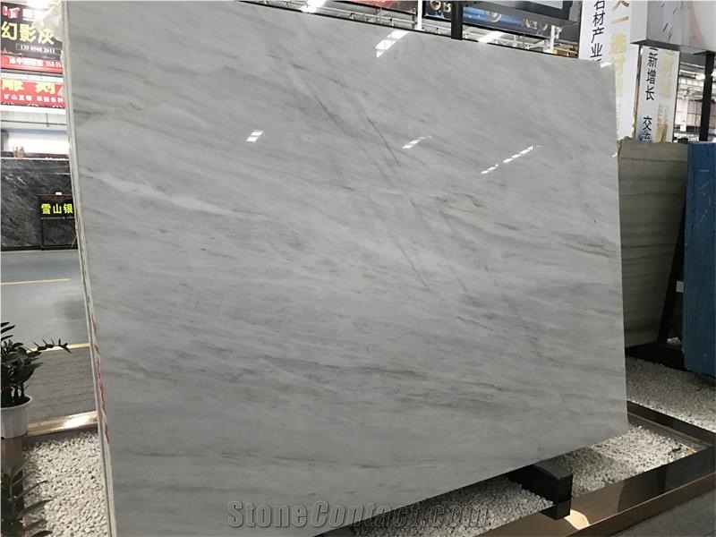Bianco Milan White Marble Slabs for Hotel Project