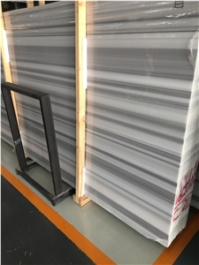 Bianco Striata Marble Slab