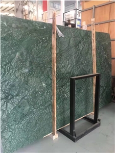 Big Green Flower Marble Slab