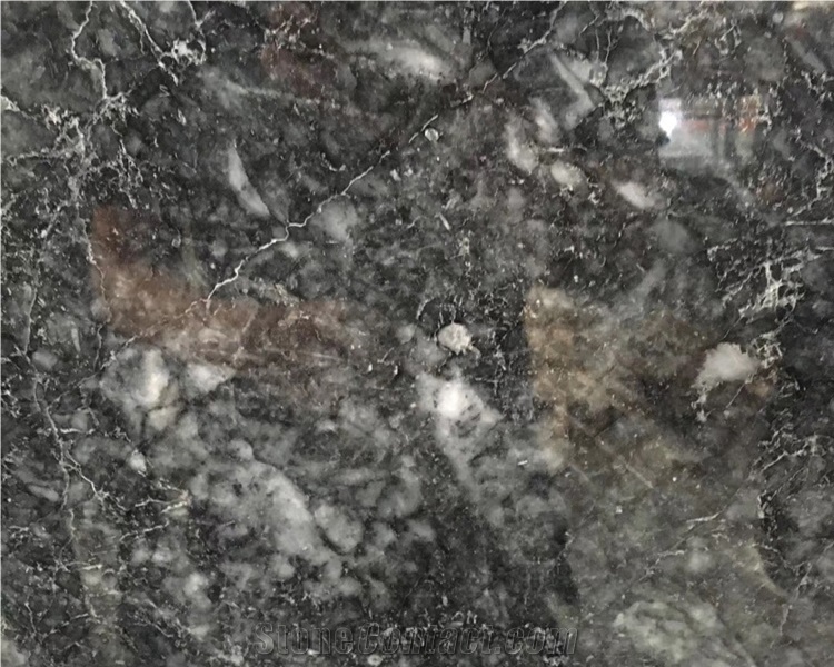 Black Agate Marble Slabs for Bathroom