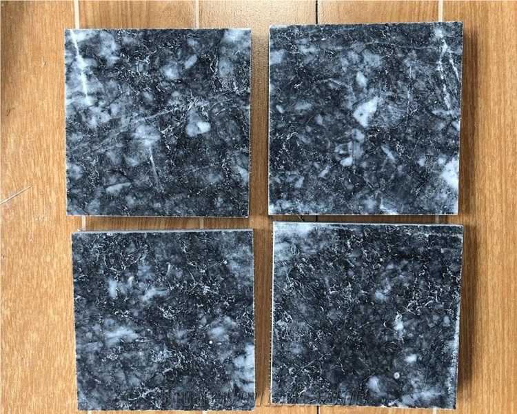 Black Agate Marble Slabs for Bathroom