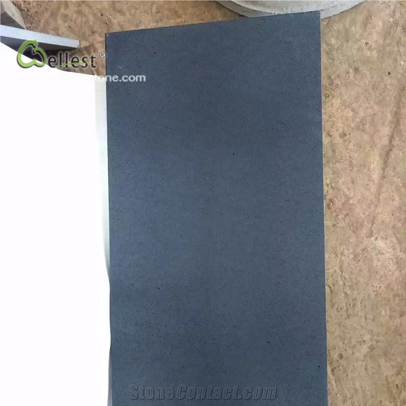 Black Basalt Honed Finish Flooring Tile