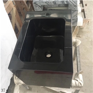 Black Marble Laundry Tray Stone Wash Sinks