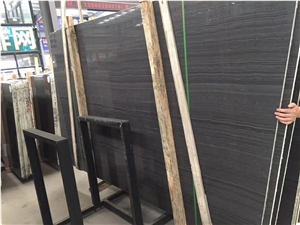 Black Sandal Wood Marble Pattern Wall Slab