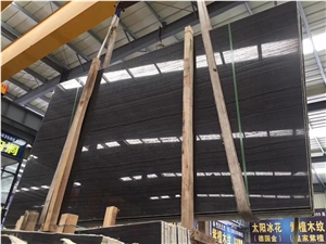Black Sandal Wood Marble Slab for Wall Cladding