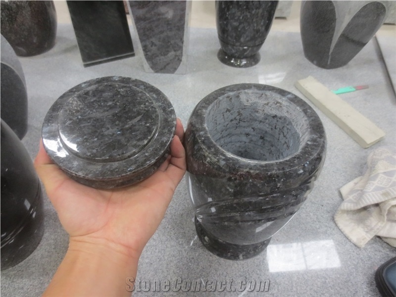 Blue Pearl Granite Urns for Human Ashes