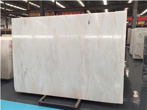 Bookmatched Polished Rhinoceros White Marble Slabs