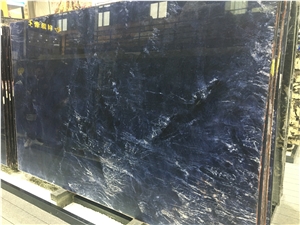 Brazil Azul Bahia Granite Slab Wall Application