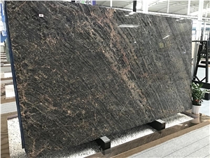 Brazil Gold Black Marble Slabs for Hotel Project