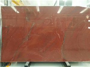 Brazil Red Quartzite Slab Wall Floor Tiles