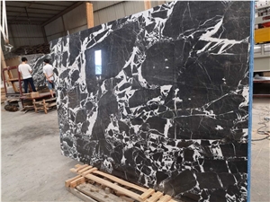 Calacatta Black Marble Wall Covering Slab