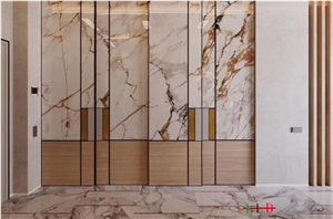 Calacatta Gold Marble Slabs Bathroom Wall Tiles