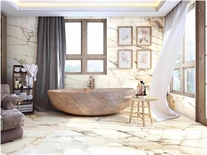 Calacatta Gold Marble Slabs Hotel Floor Wall Tiles