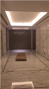 Calacatta White Marble Floor Covering Tiles