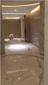 Calacatta White Marble Floor Covering Tiles