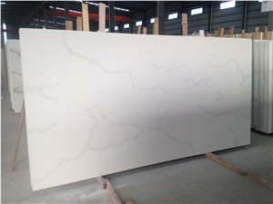 Calacatte White Quartz Wall Installation Tiles