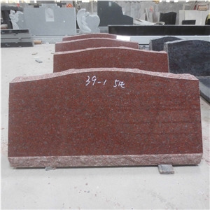 Cemetery Usage Red Granite Blank Tombstone