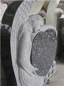 Cemetery Use Emerald Pearl Granite Angel Tombstone