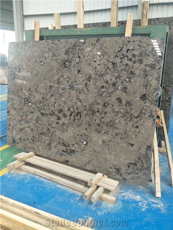 China Black Illusion Marble Slab