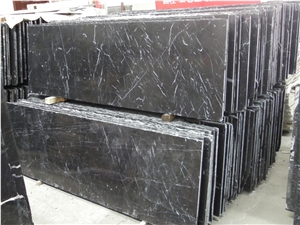 China Black Marquina Marble Flooring Tiles