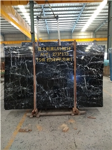 China Black White Marble Slab