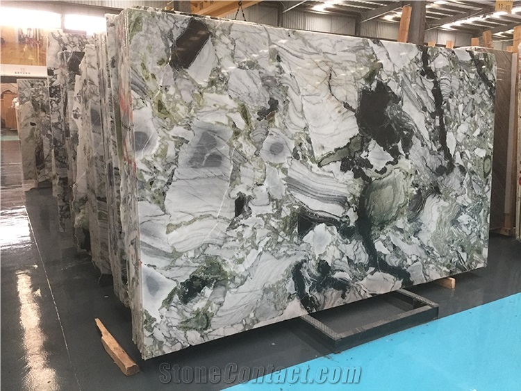 China Calacatta Verde Marble Slab