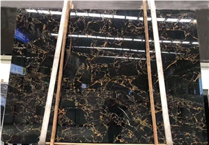 China Nero Portoro Athens Gold Marble Slab Tile