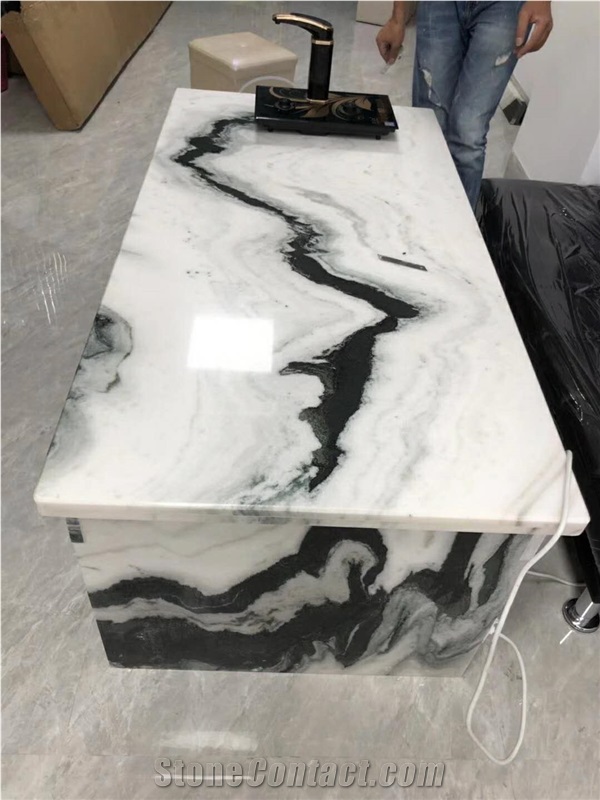 China Panda White Marble Bar Commercial Counters
