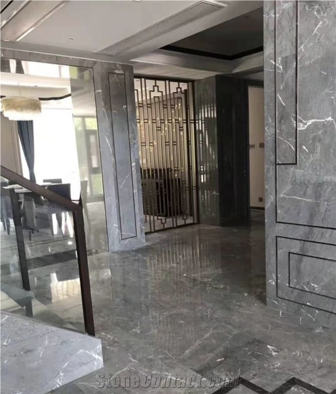 China Phantom Grey Marble Hotel Interior Project